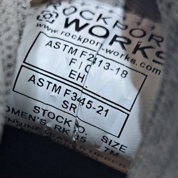 ROCKPORT WORKS WOMENS US 7 M‎ TOTAL MOTION SPORT SOCK BOOTIE SNEAKER EH ST SR - Picture 8 of 11